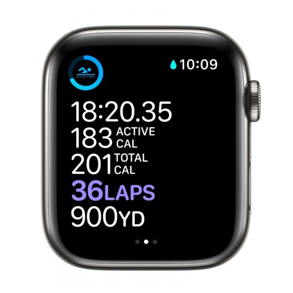 Apple Watch Series 6 A2376 44mm GPS + Cellular 32GB Graphite Stainless Steel – A Grade - NO Band Refurbished iPhone