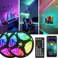 12V USB RGB LED STRIP 5050 APP + IR44 Key  Control Strip Light 5M IP20-5M Set[AL3]