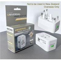 Universal All-in-One International Travel Adapter 931D(1000mA USB,Grey) - Not to be Used in New Zealand. Overseas Only