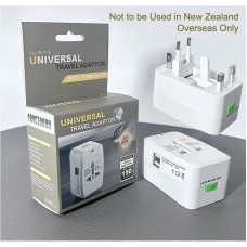 Universal All-in-One International Travel Adapter 931D(1000mA USB,Grey) - Not to be Used in New Zealand. Overseas Only