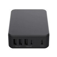 65W 5-Ports Smart Power Adapter with PD+QC 3.0 Fast Charging ELEKER [FC]