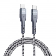 DUX DUCIS A2-02-CP USB-C to USB-C Cable 2M High-Speed 480Mbps PD 65W Fast Charging Nylon Braided Grey [5-A11]