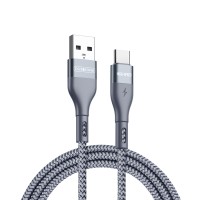 DUX DUCIS A8-01-CP USB-A to USB-C Cable 1M High-Speed 480Mbps Fast Charging 5V/2.4A Nylon Braided Grey [5-A6]