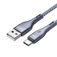 DUX DUCIS A8-01-CP USB-A to USB-C Cable 1M High-Speed 480Mbps Fast Charging 5V/2.4A Nylon Braided Grey [5-A6]