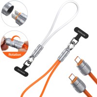 DUX DUCIS LCBA Zinc Alloy Silicone Lanyard Cable USB-C to USB-C 30cm 60W Fast Charging