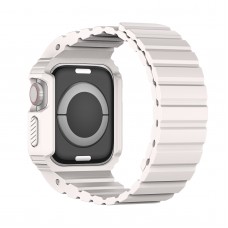 for Apple Watch - Magnetic Silicone TPU Case Watch Band Strap 49mm One-piece (OA Series) Starlight (DUX DUCIS)