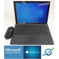 Microsoft Surface Pro (7th Gen) 1866 Laptop / Tablet, Black, 12.3'' Touch, Intel Core I5-1035G4 CPU @1.10GHZ, I5 10th, 8GB LPDDR4, 256GB NVME (Used) with Bluetooth Keyboard