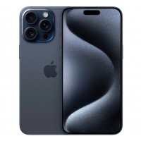 Pre-owned Apple iPhone 15 Pro Max 1TB SS+eSim Blue Titanium 100% Battery Health - Like New