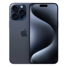 Pre-owned Apple iPhone 15 Pro Max 1TB SS+eSim Blue Titanium 100% Battery Health - Like New