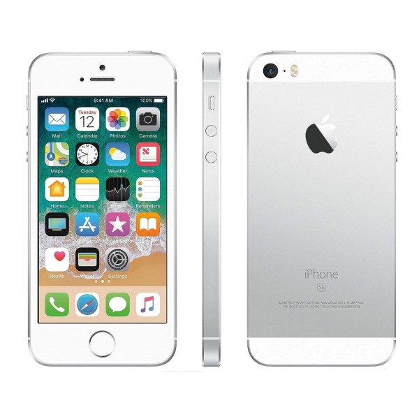 iPhone SE (1st Gen) 2016 32GB SS Silver A Grade Premium 100% Battery Health