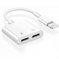 Dual Adapter for iPhone 2 in 1 Headphone & Charger for Apple iPhone 14 13 12 11