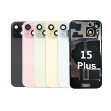 [BG]Assembly iPhone 15 Plus Back Glass Panel With Camera Lens & Magsafe Magnet Ring & Charging Coil & Flashlight Black / White / Green / Yellow / Pink [BG]