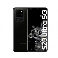 Samsung Galaxy S20 Ultra SM-G988U SS+eSim 128GB with 12GB RAM Cosmic Black Refurbished New (New Original Screen, New Battery and New Back Cover)