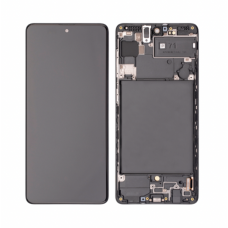 Samsung Galaxy A71 4G SM-A715 LCD (Black) With Frame OLED Screen Replacement [BA]