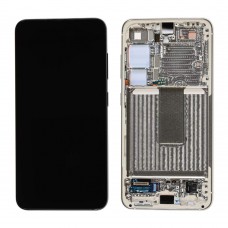 Original Samsung Galaxy S23 LCD Touch Screen With Frame Cream[BA]