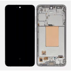 Samsung S24 FE Original OEM Screen Replacement With Frame Silver with Free Installation