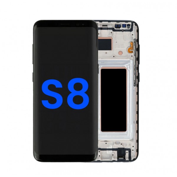 Original Samsung Galaxy S8 G950F LCD Touch Screen With Frame Black [BE]