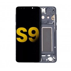 Original Samsung Galaxy S9 G960F LCD Touch Screen With Frame Black - Minor Screen Burn [BE]