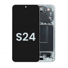 Original Samsung Galaxy S24 5G SM-S921B LCD Touch Screen With Frame Marble Gray [BA]