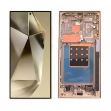 Samsung S24 Ultra Original OEM Screen Replacement With Frame Titanium Orange with Free Installation