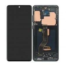 OLED Display for Samsung Galaxy S20+ Plus 6.7" LCD Original Size Touch Screen with Frame Black Supports Finger Print [BA]
