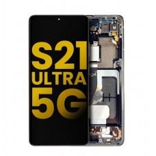 OLED Display for Samsung Galaxy S21 Ultra 6.78" LCD Touch Screen with Frame Black Supports Finger Print [BA]