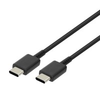 Original Samsung Dual USB-C Cable 1 Meter 3A PD Super Charge Type C To Type C USB Cable 40W fast charging For Galaxy Note 10 pro S20 S10 Plus A90 A80 A70 Black[J]