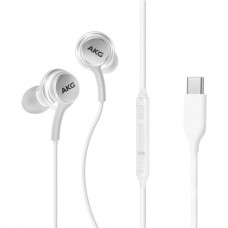 Samsung AKG EO-IG955 Type-C in-Ear Earphones Earbuds White (OEM Pack) - 3.5mm with mic & controls - for  S20, Note 10, 20 Ultra [U03]