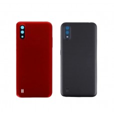 Samsung Galaxy A01 Back Cover with Camera Lens Rear Door Housing Case Chassis Panel Replace Blue / Red / Black [BF]