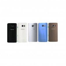 Samsung Galaxy S7 Edge Back Cover with Camera Lens Rear Door Housing Case Chassis Panel Replace Black / Coral Blue / Gold / Silver / White [BF]