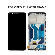 Oppo R11S LCD Display Touch Screen Digitizer Assembly in (Black) With Frame Screen Replacement [BE]