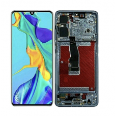 Original Huawei P30 LCD Display Touch Screen Assembly (Black) With (Black) Frame Screen Replacement [W04]