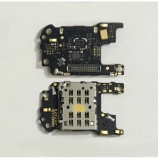 Huawei P30 Pro SIM/SD Card Reader Holder Conecction Board With Microphone Flex Cable - Type B[BK]