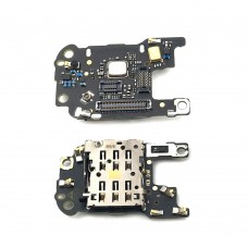 Huawei P30 Pro SIM/SD Card Reader Holder Conecction Board With Microphone Flex Cable[BK]