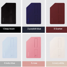 Ultra-thin Phone Card Holder with Adhesive Backing Five-Cornered Rectangular Multicolor(Black, Light Blue, Red, Silver)