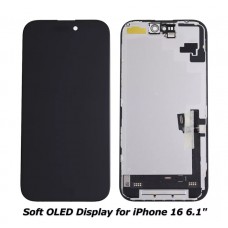 [V05]DD Apple iPhone 16 LCD Display & Touch Panel Black- Soft OLED[V05]