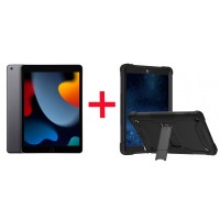 iPad 9th Gen 10.2" Cellular + Wi-Fi 64GB Space Gray A2604 Excellent Grade Frame Bend With Armor case ( Refurbished )